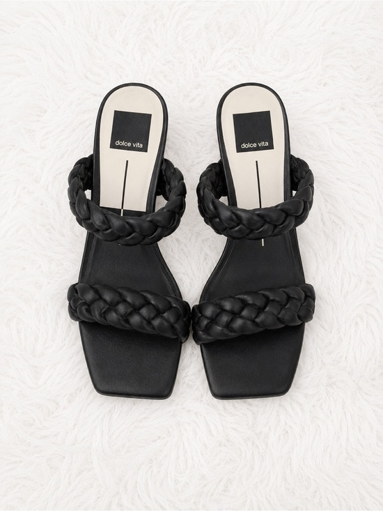 Dolce Vita Shoes - Dolce Vita Braided Block Heel Sandals Women’s Size 7 Black Square Toe Trendy